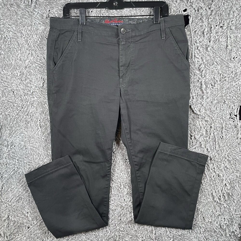 Robert Graham Kipling Layton Chino Pant Men's Size 34 Tailored Fit Gray Designer